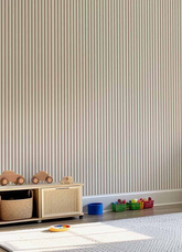 Papel de Parede Infantil - Listrado Fino Regular Mocha Mousse